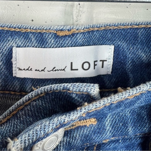 LOFT The Straight Jean Stretch Denim 26/2 Medium Wash - Picture 3 of 7